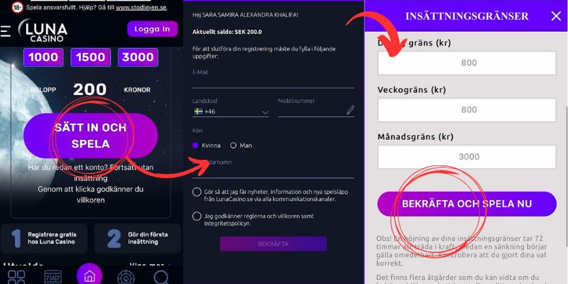 Luna Casino registrering