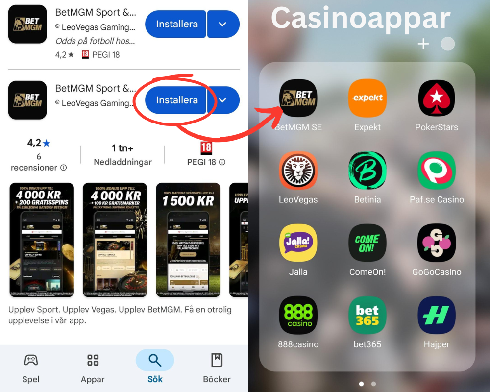 Hur man laddar ner en casinoapp från Play Butiken