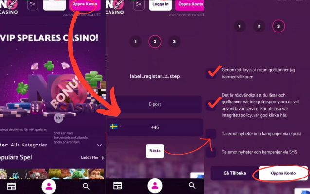 No Bonus Casino registrering