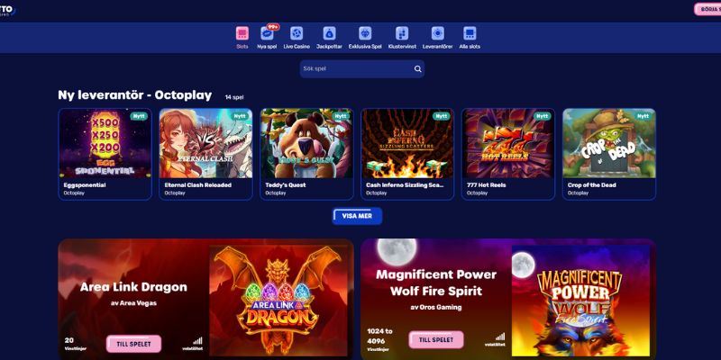 Otto Casinos spelutbud