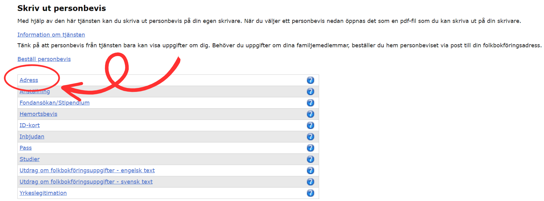personbevis guide skatteverket adress