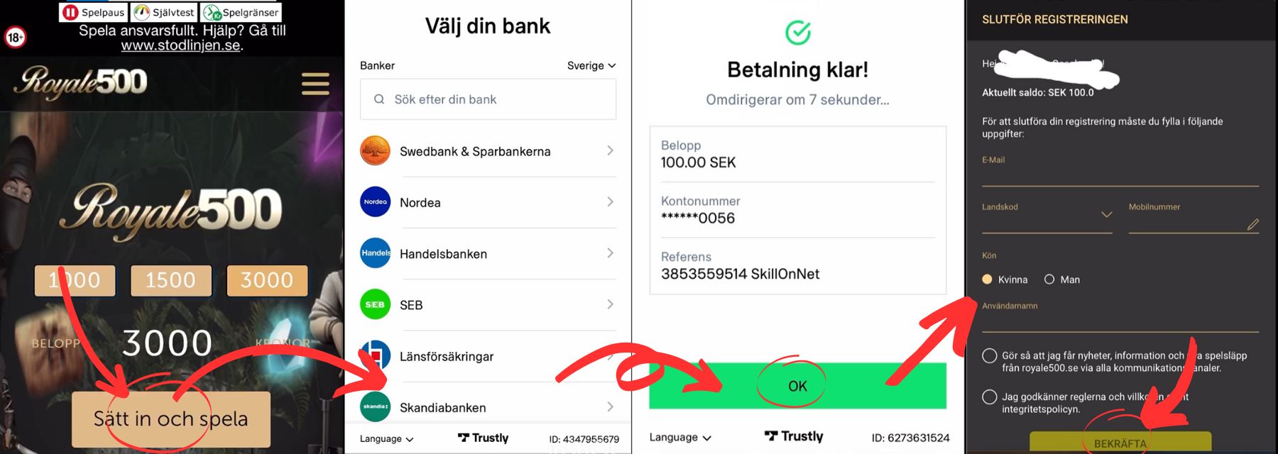 Royale500 registrering