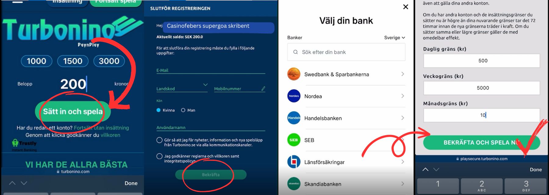 Registrering hos Turbonino