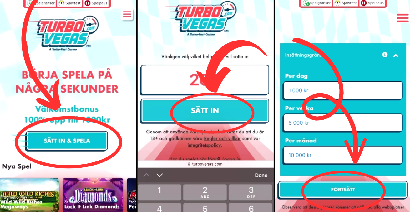 TurboVegas casino registrering