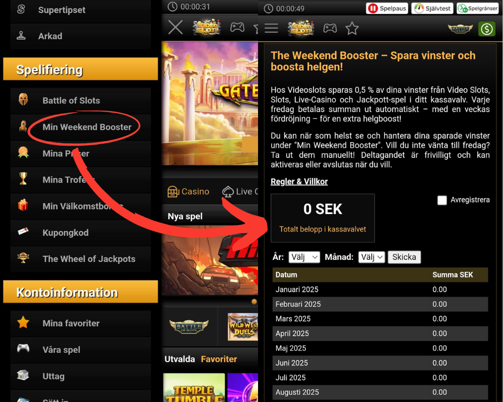 Klicka på min weekend booster för att ta dig till Weekend Booster sidan