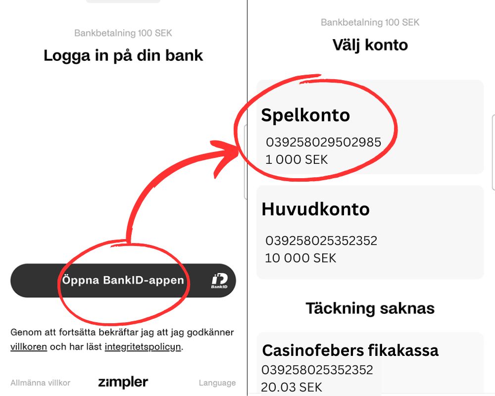 Insättning med Zimpler 3