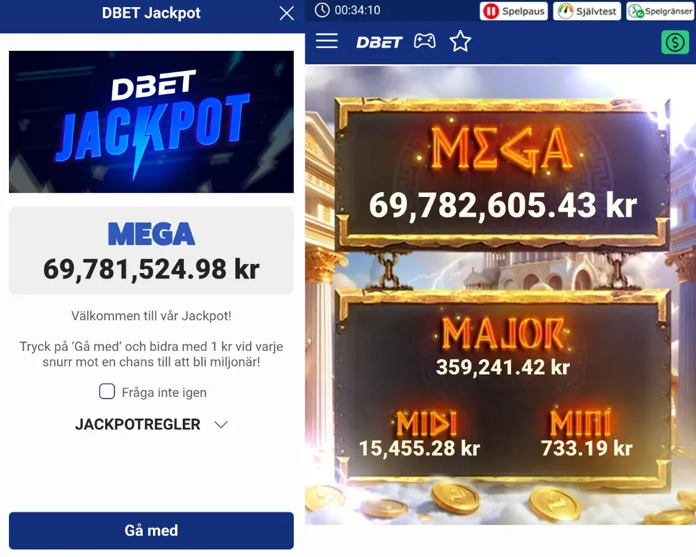Förfrågan att delta i DBets Jackpott