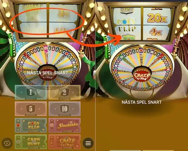 Crazy Time: Följ spelet