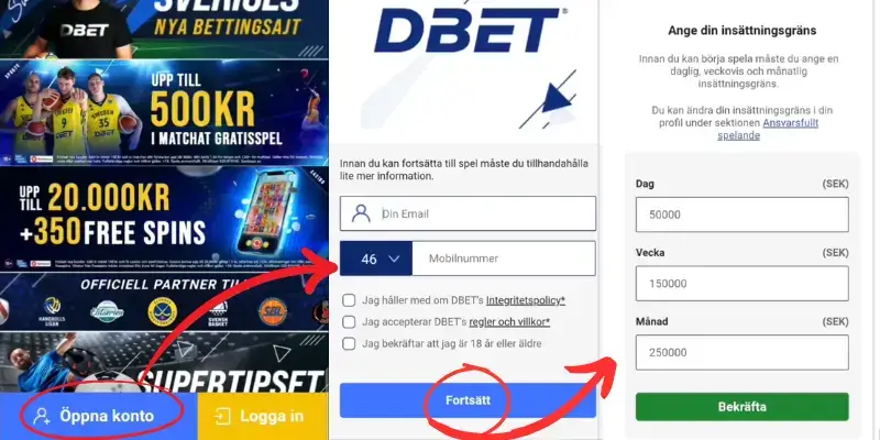 Hur du registrerar dig hos DBet.