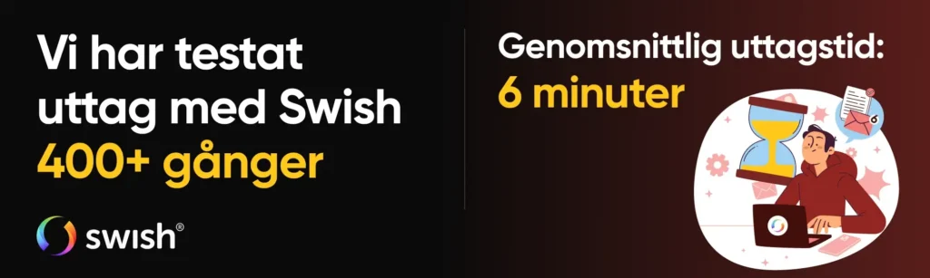 Casinofeber har gjort 400+ test av Swish uttag på svenska casinon