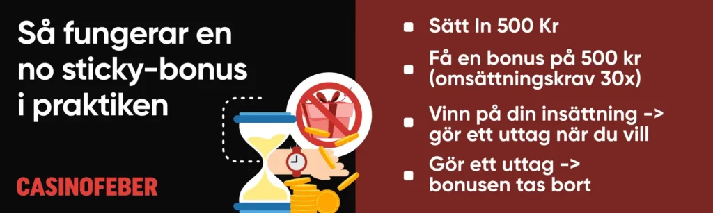 No sticky bonus på casino steg för steg