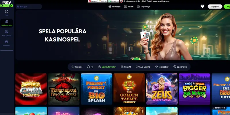 Spelutbudet hos PlayKasino