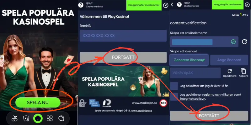 Hur du registrerar dig hos playkasino
