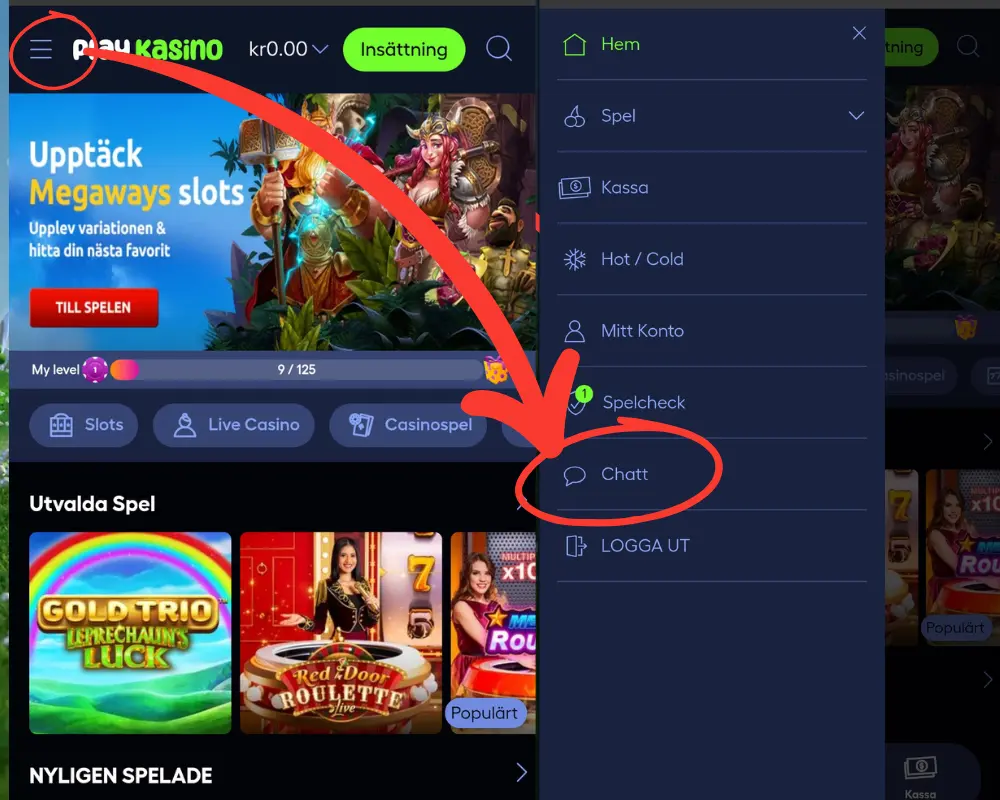 Vart du hittar kundtjänsten hos PlayKasino