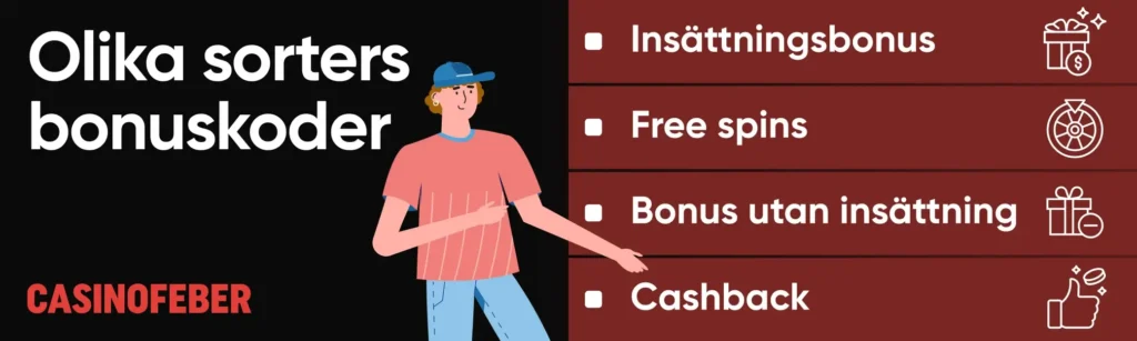 Olika sorters casino bonuskoder