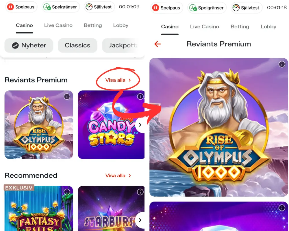 Exklusiva spel hos Reviant 