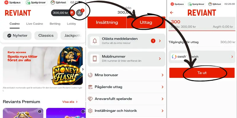 Hur man gör uttag från Reviant