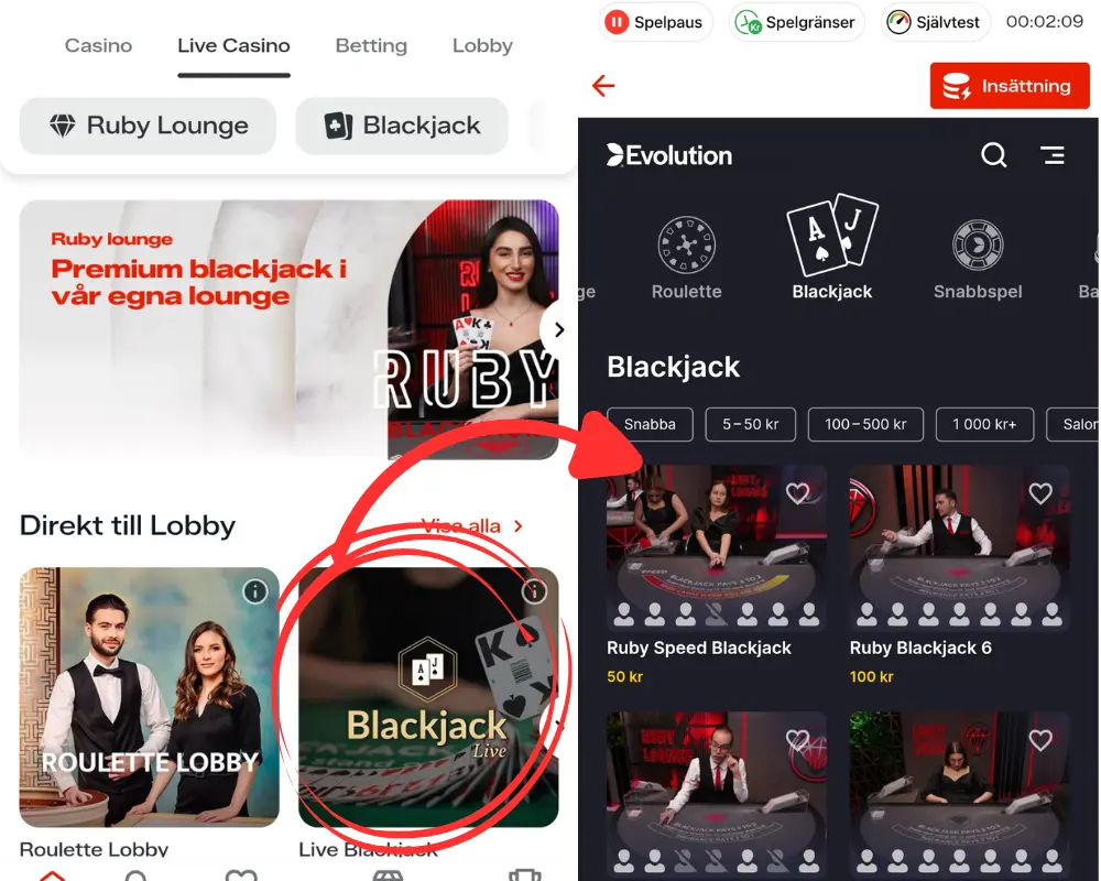 Reviant livespel och live casino