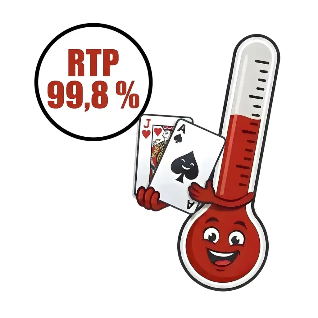 Blackjack har en hög RTP om 99,8%