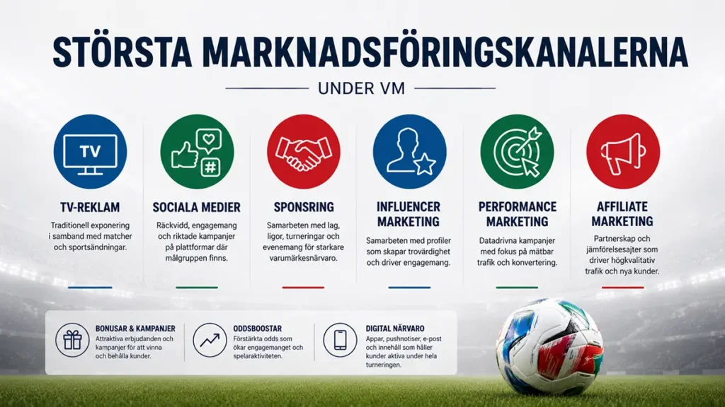 Största marknadsföringskanalerna under VM