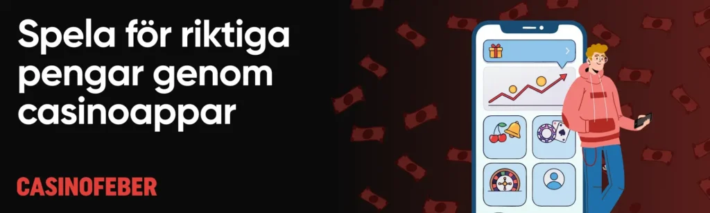 Spela för riktiga pengar i casinoappar