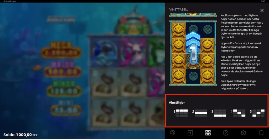 Razor Nudge vinstlinjer