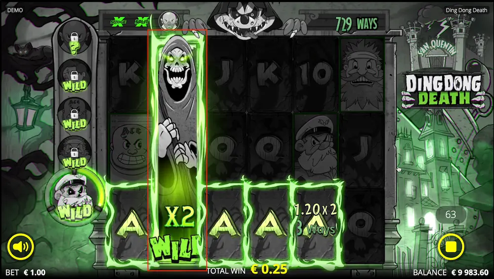 Ding Dong Death xNudge Wild-funktion