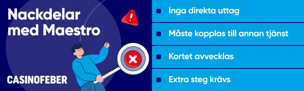 Nackdelar med Maestro casinon
