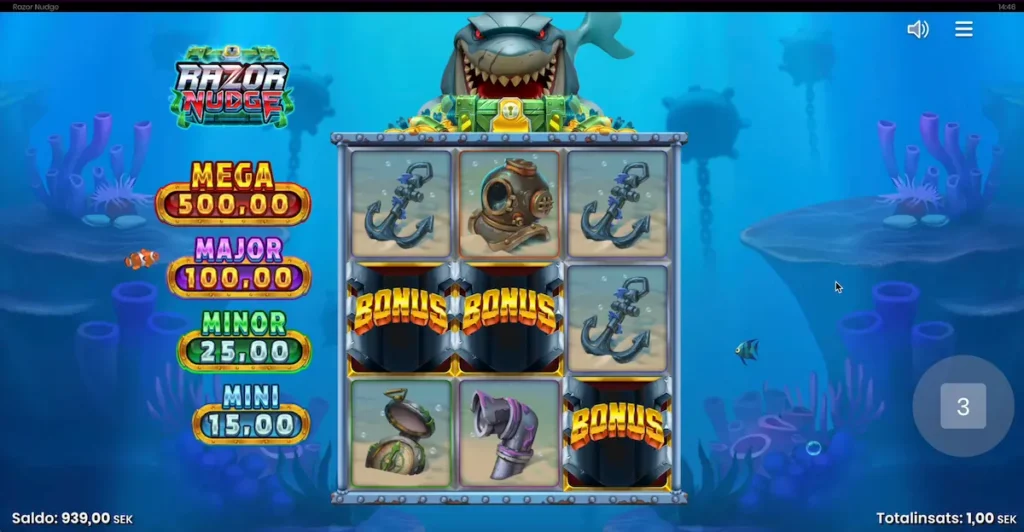 Razor Nudge free spins aktiveras