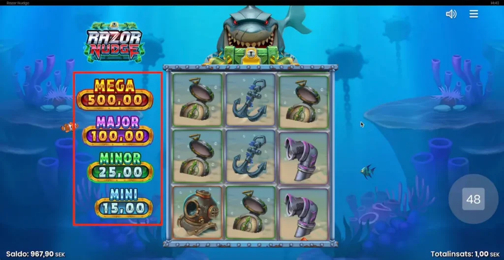 Razor Nudge jackpot