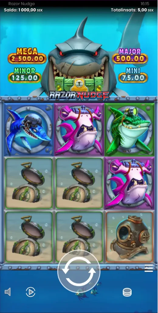 Razor Nudge i mobilen i porträttläge
