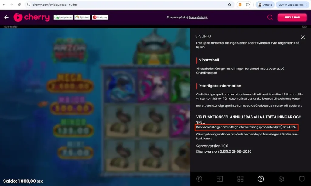 Razor Nudge RTP