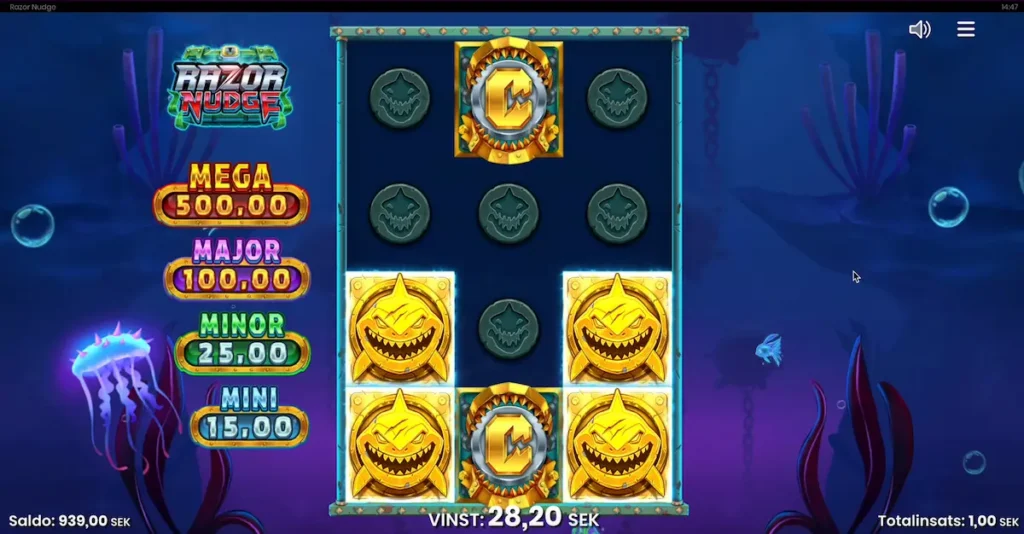 Razor Nudge och dess utseendeförändring under free spins