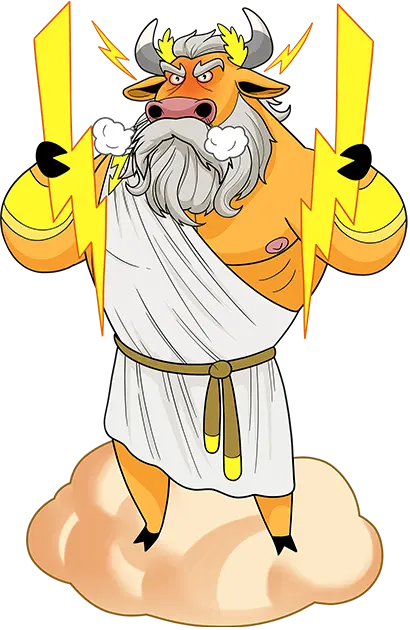 Karaktären Zeus från Holy Moo! Extreme Power.