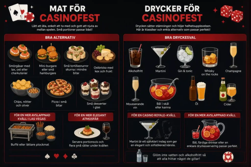 Inspiration och tips på mat med casino tema