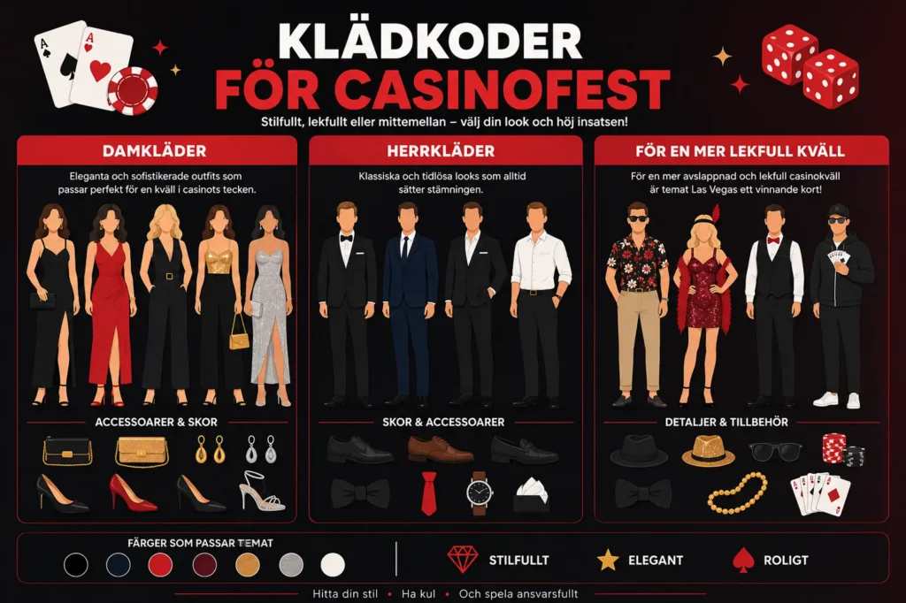 Las Vegas och casino tema fest och kläder