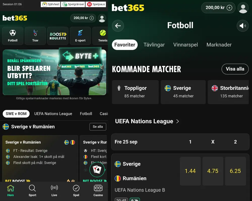 Bet365 sportsbook.