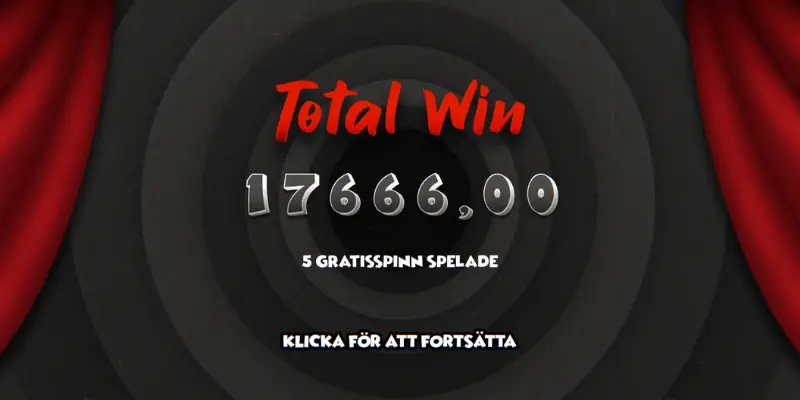 Skärmdump: vinst efter en bonusrunda i Wicked Grin.