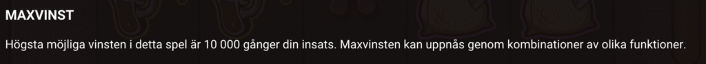 Skärmdump: information om maxvinst i Coffee Dealer.