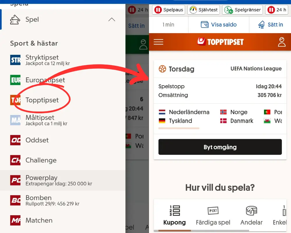 Topptipset hos Svenska Spel Sport och Casino: 2026-09-24.