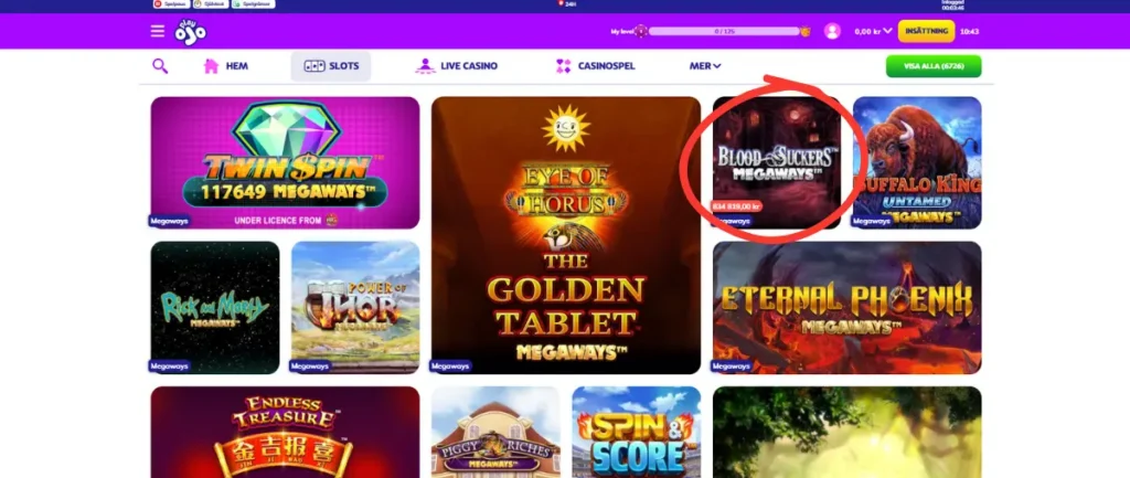 Megaways i PlayOJOs casino.