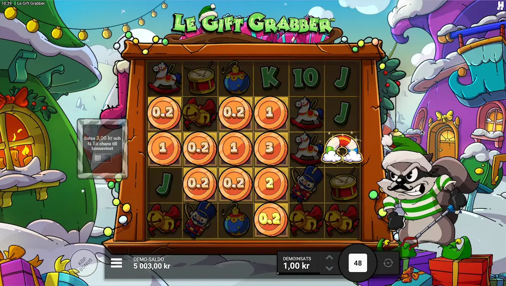 Le Gift Grabber regnbåg- och myntfunktion