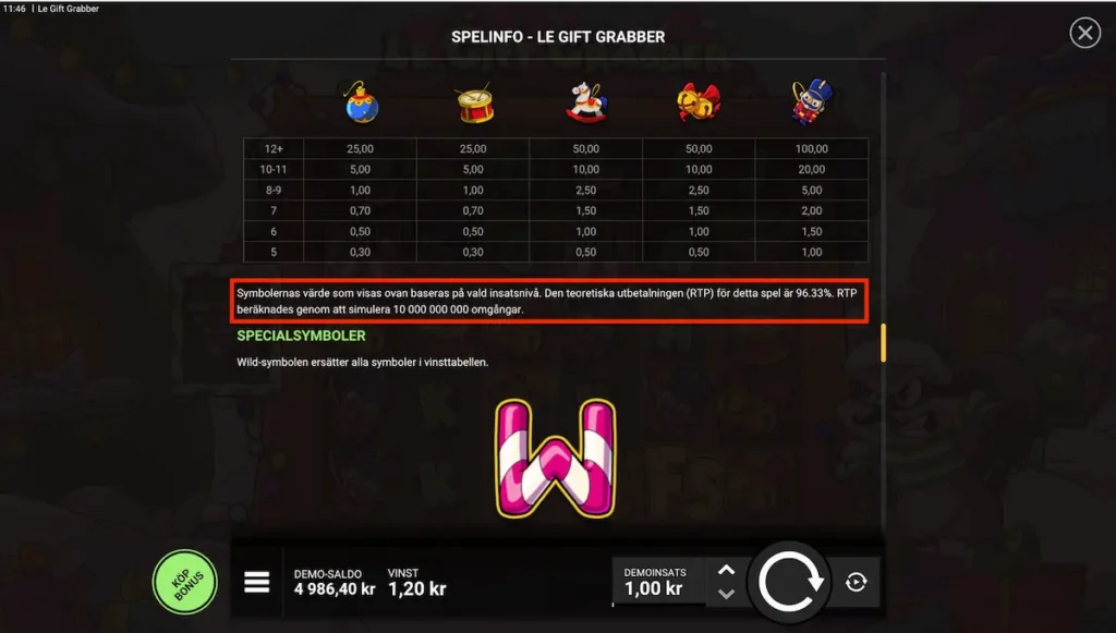 Le Gift Grabber RTP